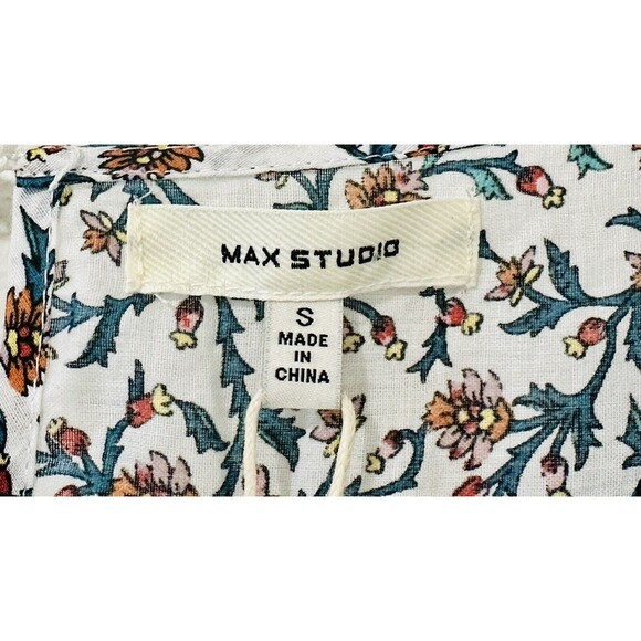 NWT Max Studio Size S Ditsy Floral Tiered Fully Lined Maxi Dress Modest Boho - Picture 8 of 12